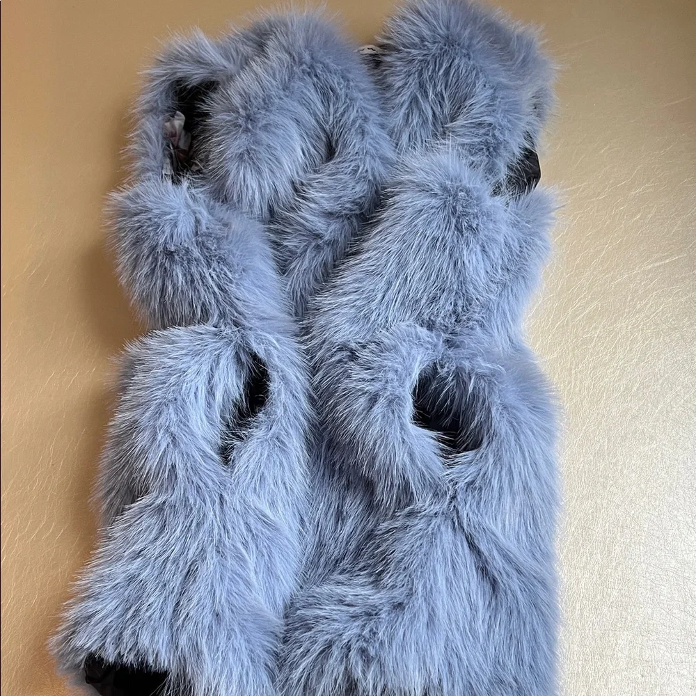 Jason Wu Soft Blue Faux Fur Wrap - Picture 6 of 11